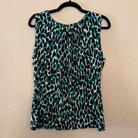Calvin Klein Leopard Print Sleeveless Blouse Size Large - Picture 1 of 4